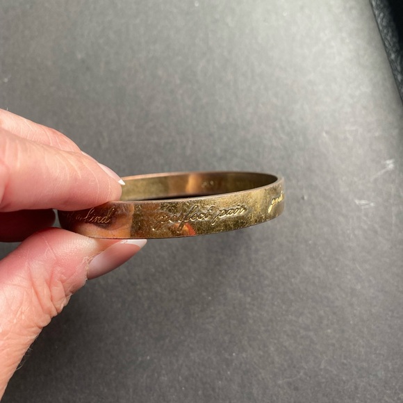 Kate Spade Of New York Best Friend Ever Etchings Gold Tone Bangle Bracelet - Picture 9 of 14